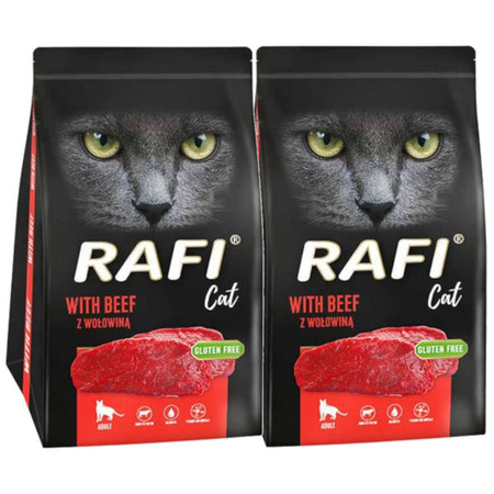 Rafi Cat z wołowiną - sucha karma dla kotów dorosłych, 2 x 1,5 kg ZESTAW