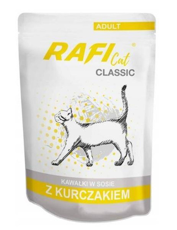 Rafi classic saszetka dla kota z kurczakiem 85g - mokra karma dla kotów dorosłych, 85g
