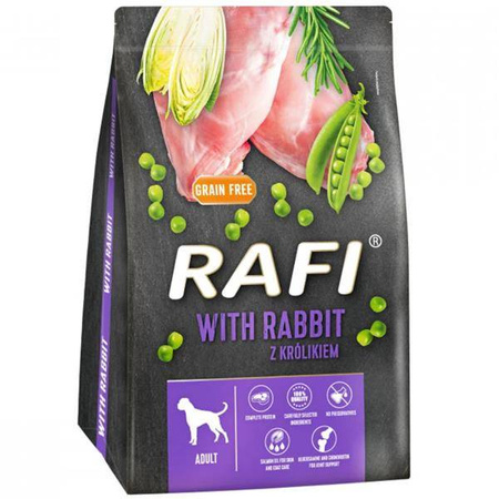 Rafi z królikiem, 3 kg - sucha karma dla psów dorosłych, 3 kg