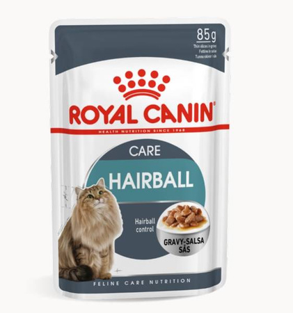 Royal Canin Care Hairball w Sosie 85 g - mokra karma dla kotów o wrażliwej skórze i sierści w sosie 85g