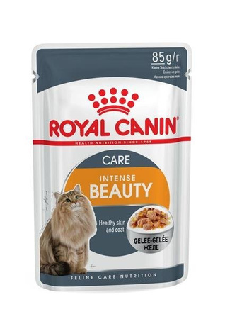Royal Canin Care Intense Beauty w Galaretce 85 g - mokra karma w galaretce dla kotów, wrażliwa skóra i sierść, 85g