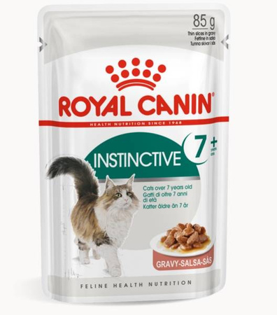 Royal Canin Instinctive w Sosie 7+ 85 g - mokra karma dla wybrednych kotów powyżej 7 roku życia w sosie 85g