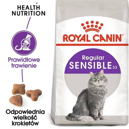 Royal Canin Regular Sensible 2 kg - sucha karma dla kotów o wrażliwym przewodzie pokarmowym 2kg