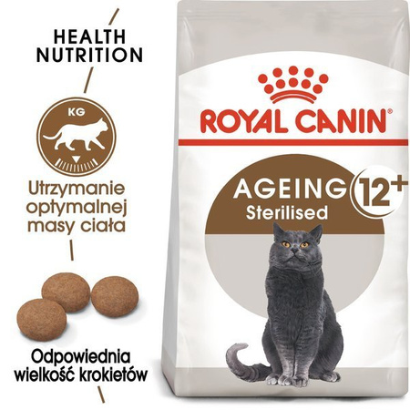 Royal Canin Senior Ageing Sterilised 12+ 4 kg - sucha karma dla starszych kotów powyżej 12 roku życia po sterylizacji 4kg