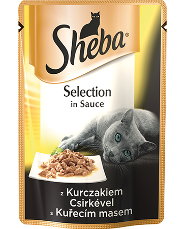 Sheba Sauce Lover mit Huhn 85g - mokra karma dla kotów z kurczakiem w sosie 85g