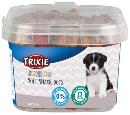 Trixie Miękkie przysmaki Junior Dots z Omega-3 - przysmaki dla szczeniąt 140 g
