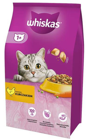 WHISKAS Sucha Kurczak 1,4kg - sucha karma dla kotów dorosłych, 1,4kg