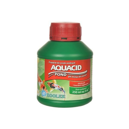 Zoolek Aquacid pond 250 ml - preparat do obniżania odczynu pH oraz twardości węglanowej KH